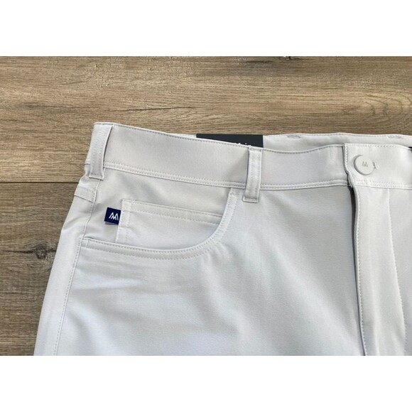 MIZZEN+MAIN Helmsman Mens 36X32 Gray Slim Chino Golf Casual Stretch Pants - Picture 3 of 11